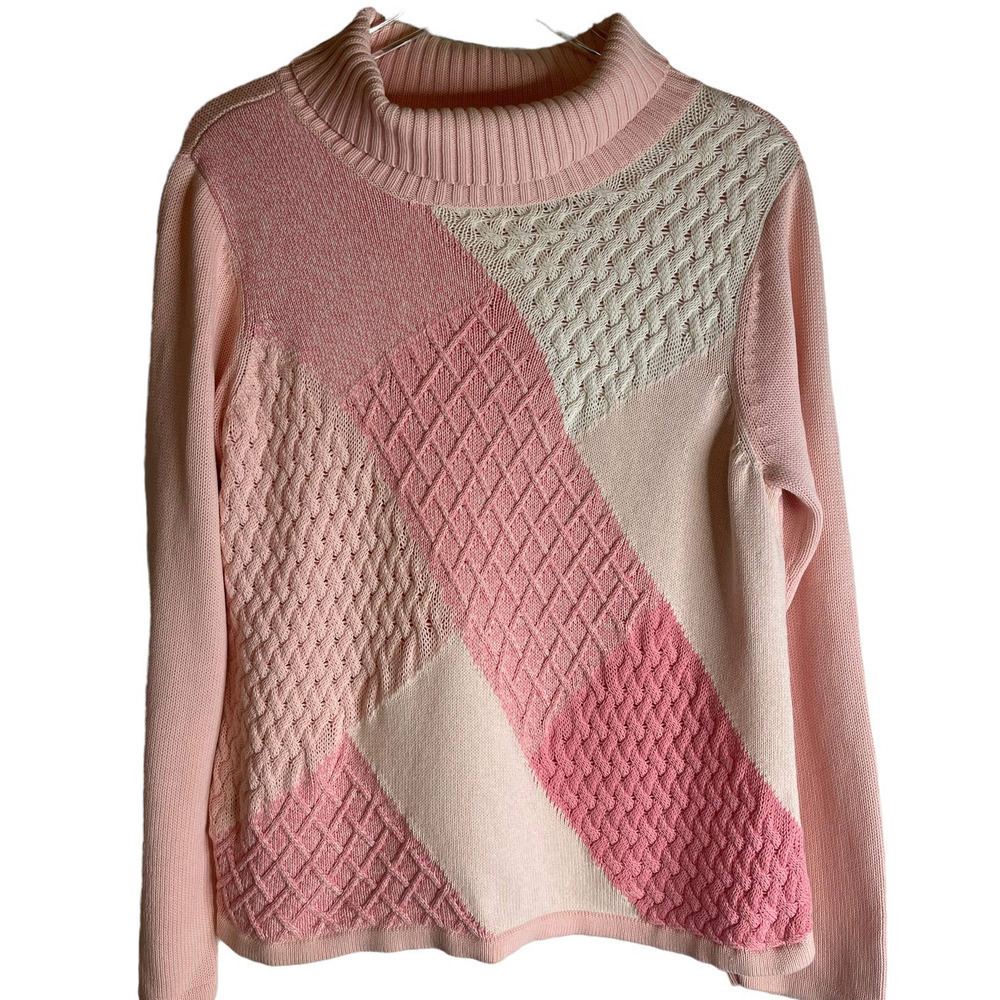 Vintage Liz Claiborne Crazy Horse Pullover Mock Sweater Barbie Core 1980's